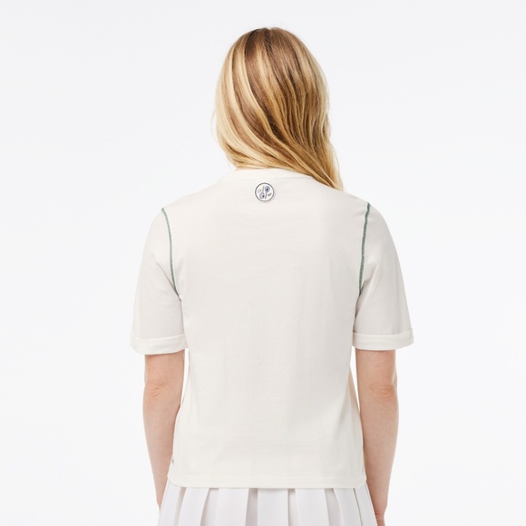 LACOSTE X Roland-Garros Edition Relaxed Fit Cotton T-Shirt - Picture 2 of 10